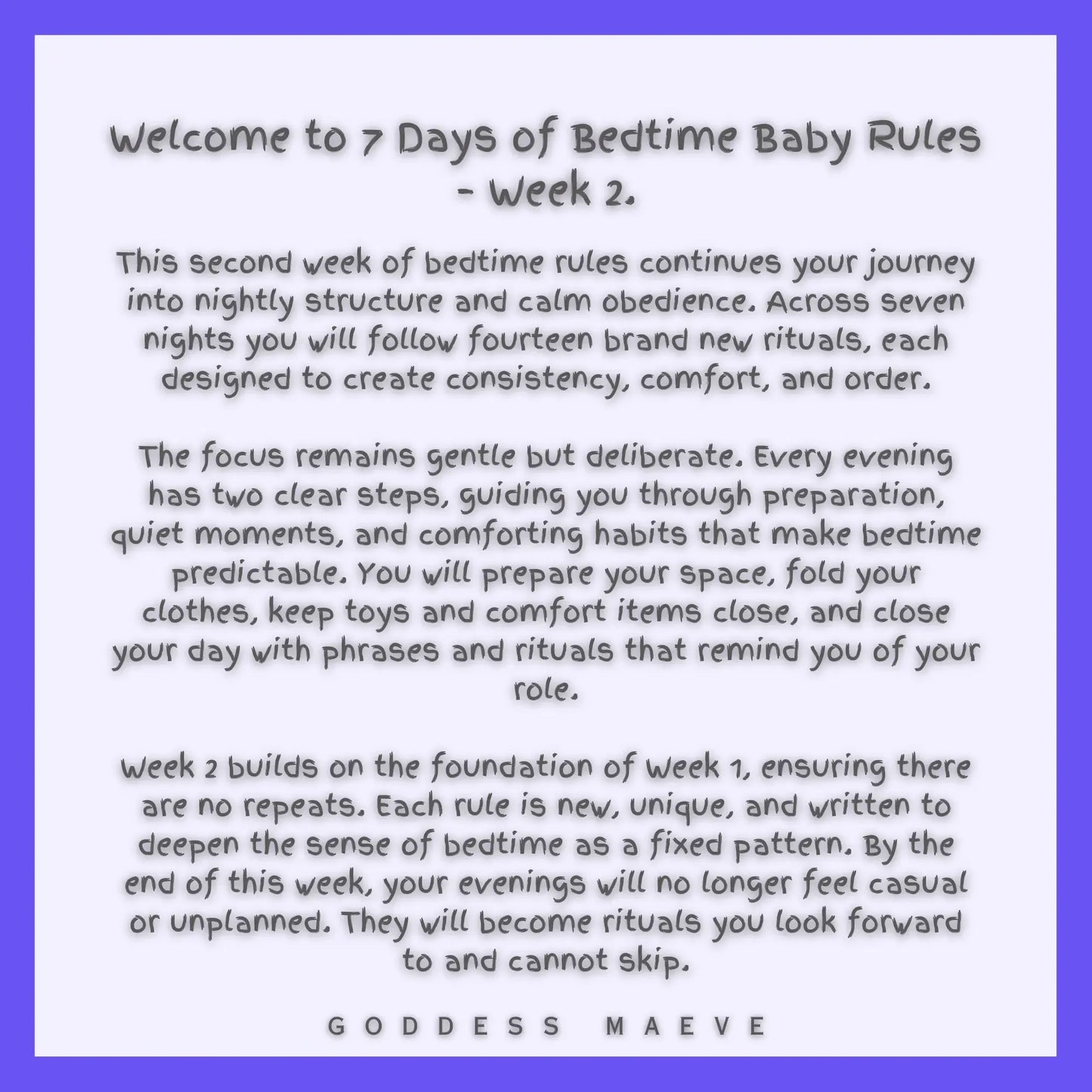 7 Days of Gentle Adult Bedtime Rules Week 2 ABDL Pack PDF Digital Download Goddess Maeve - Goddess Maeve