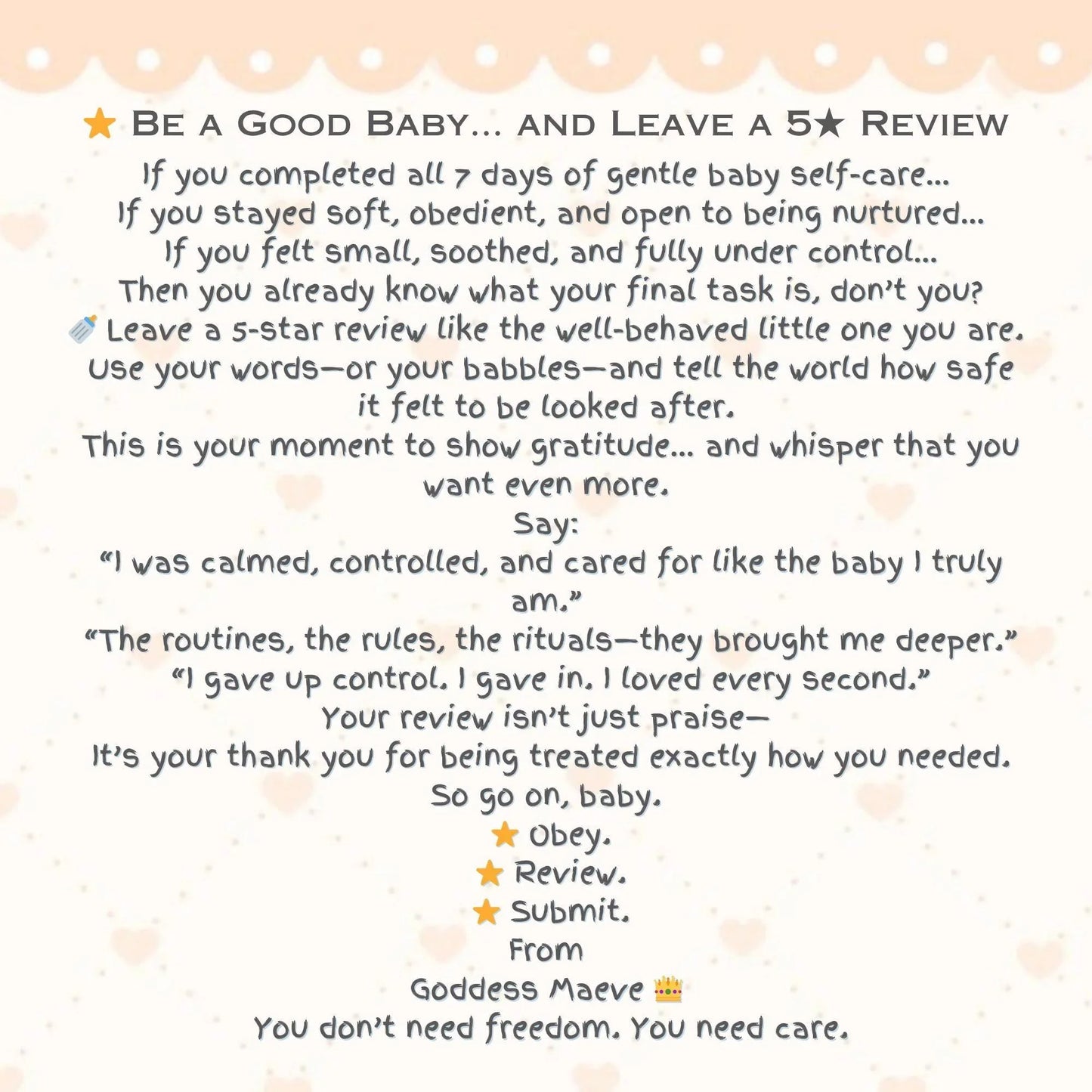 7 Days of Self - Care Adult Tasks Week 2 ABDL Pack PDF Digital Download Goddess Maeve - Goddess Maeve