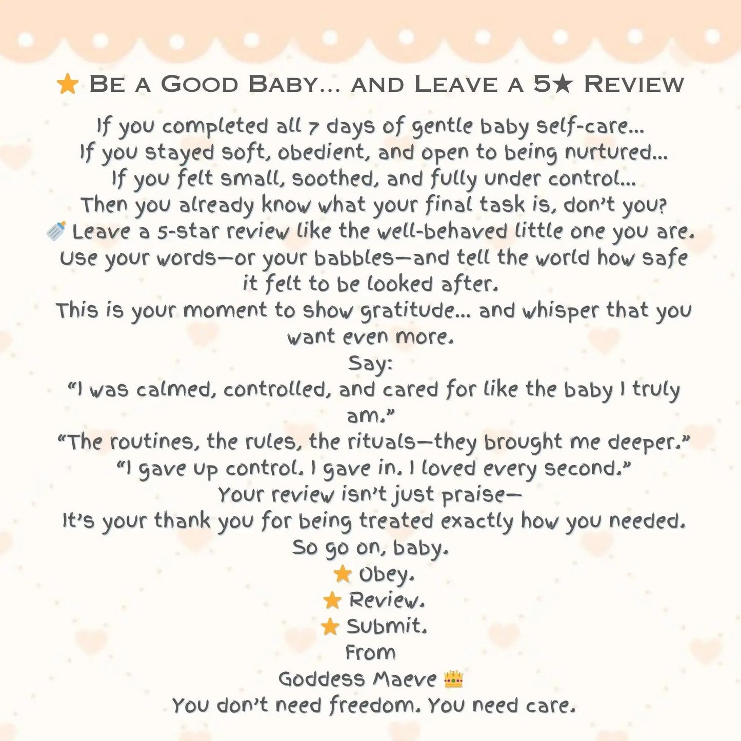 7 Days Of Self - Care Adult Tasks Week 1 ABDL Pack Digital Download PDF Goddess Maeve - Goddess Maeve