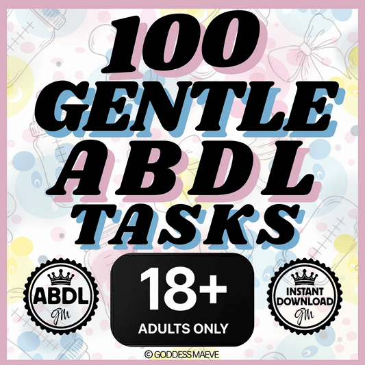 100 Gentle Adult Tasks Pack PDF Digital Download Goddess Maeve - Goddess Maeve